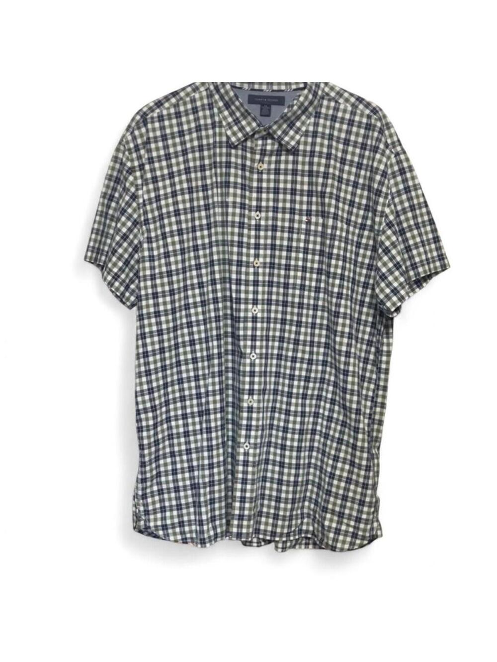 Tommy Hilfiger Men's Green and Multi Shirt